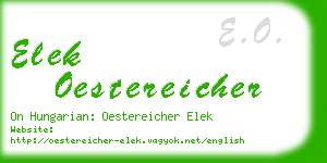 elek oestereicher business card